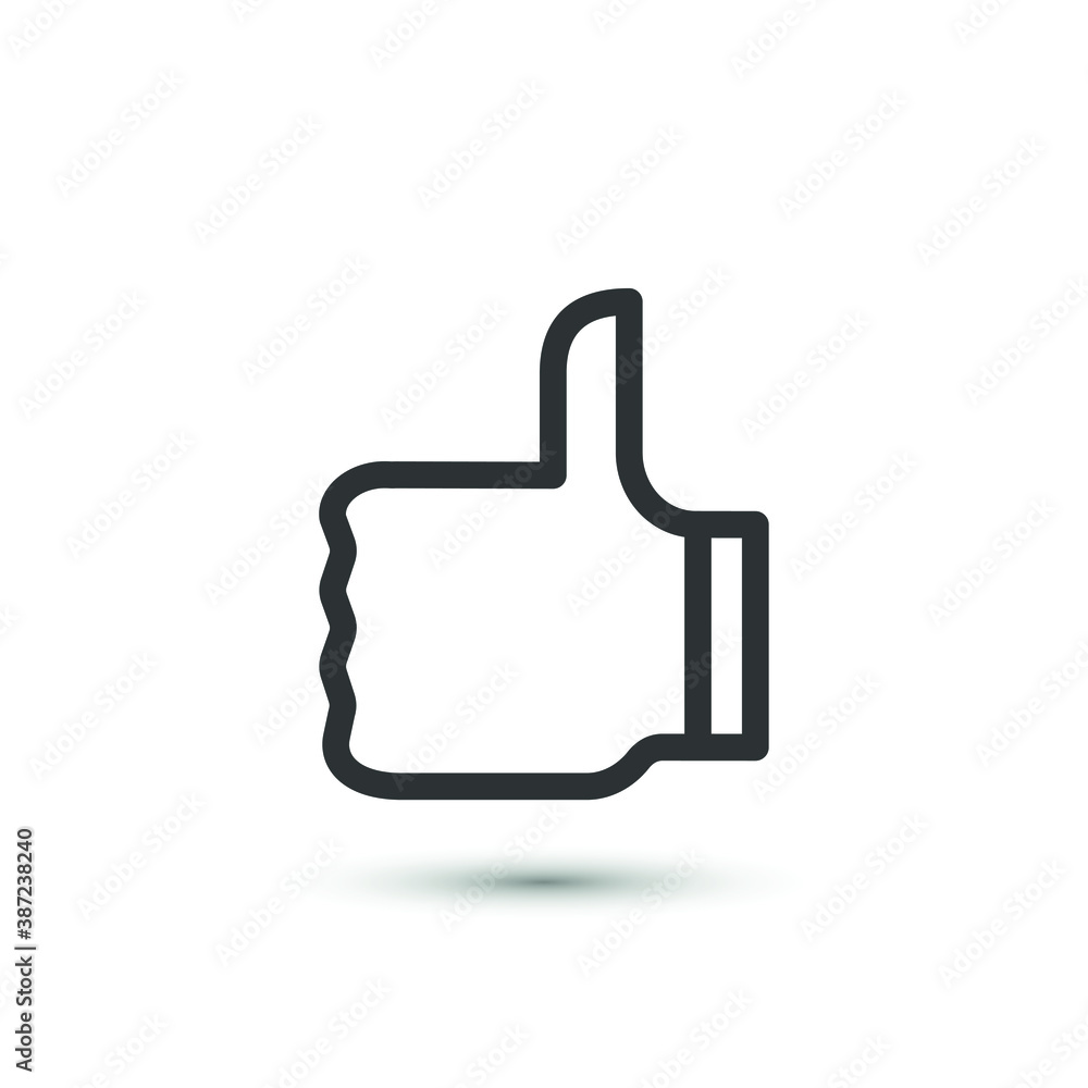 Vector like icon. Great thumb up symbol. For design, web site design, logo, app, UI. Vector like icon. Great thumb up symbol. For design, web site design, logo, app, UI.