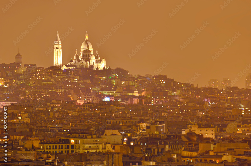 Basilica of the Sacré-Coeur view from Paris
