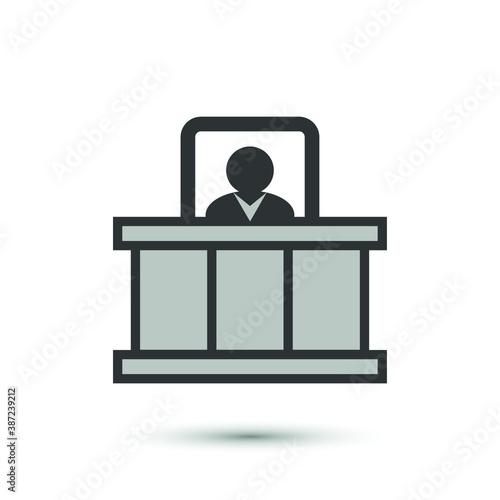 Vector judge icon. Justice symbol. For design, web site design, logo, app, UI.