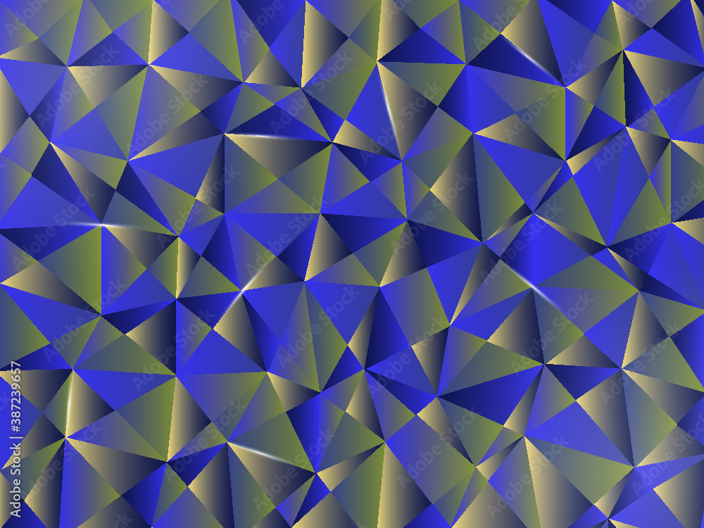 Obraz premium The blend of blue color fashionable design low poly background