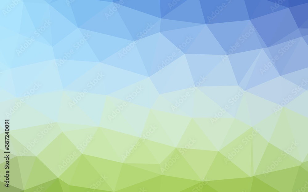 Obraz premium Light Blue, Green vector abstract polygonal cover.