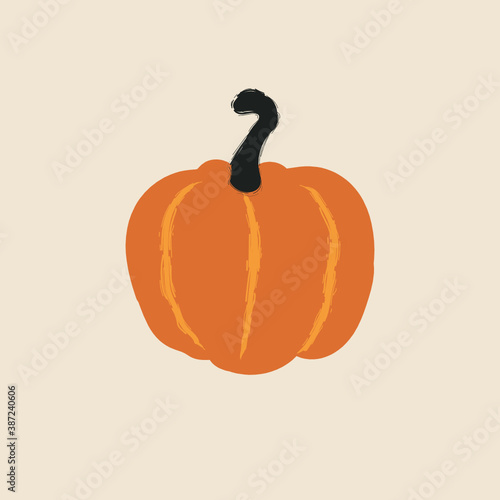 Calabaza para halloween, vector de calabaza simple