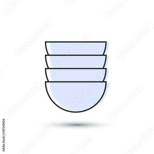 Vector plates icon. Dishes symbol. For design, web site design, logo, app, UI/UX