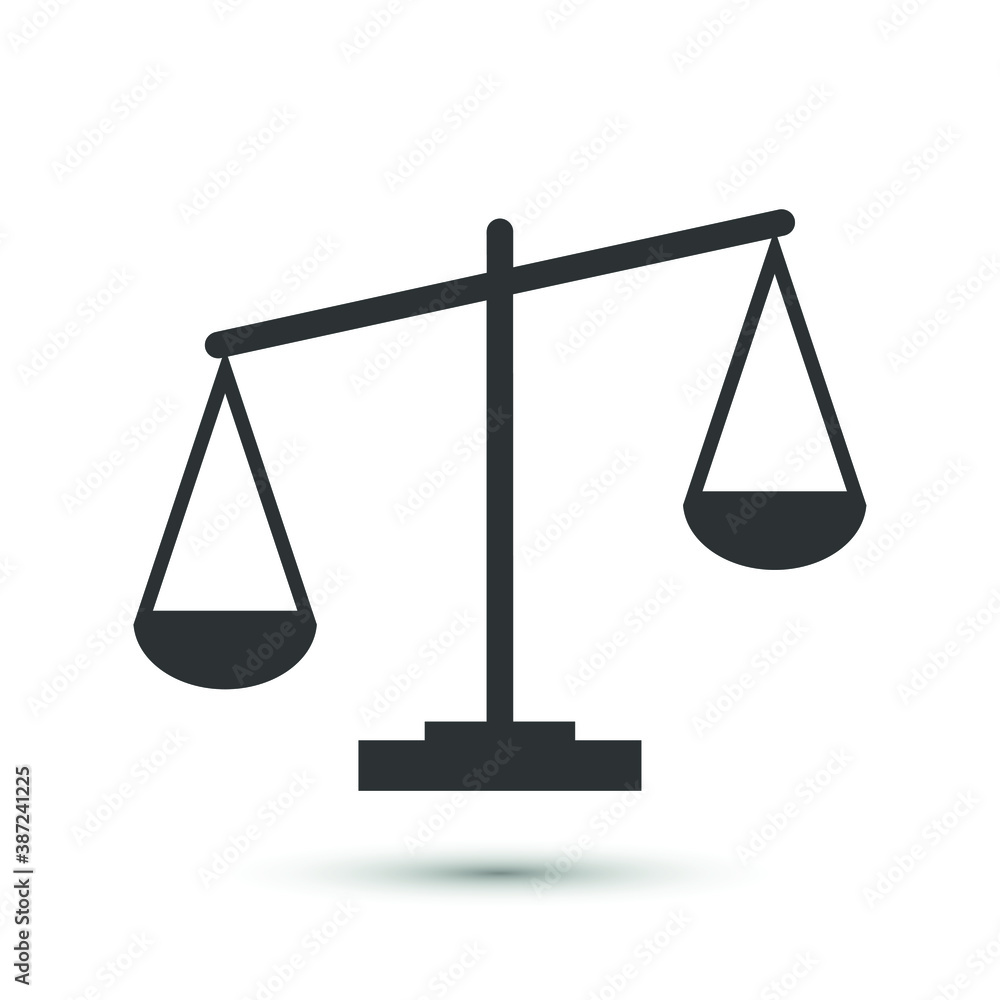 Vector scales of justice icon. Balance symbol. For design, web site design, logo, app, UI. Vector scales of justice icon. Balance symbol. For design, web site design, logo, app, UI.