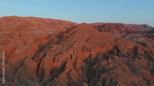 Wallpaper Mural Aerial View of Orange Mountains in the Jordan Desert during Sunset near Zarqa Torontodigital.ca