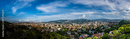 Panoramic view of Caracas at morning from east side of the city