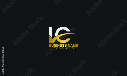 LC Abstract luxury logo with letters vector template. photo