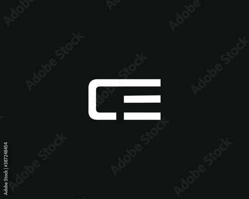 CE  initial abstract logotype creative logo template vector image