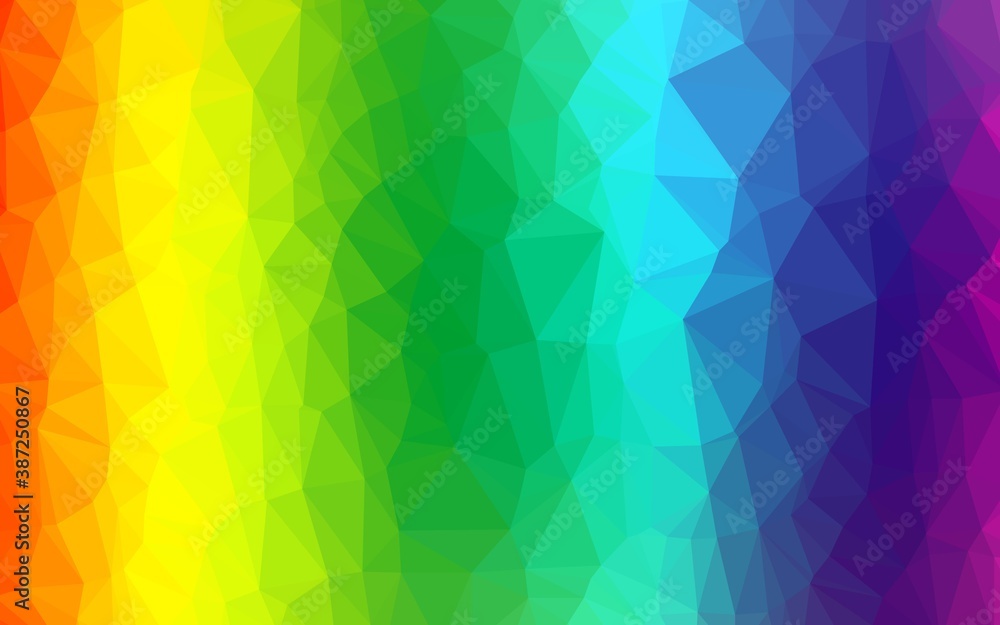 Obraz premium Light Multicolor, Rainbow vector blurry triangle template.