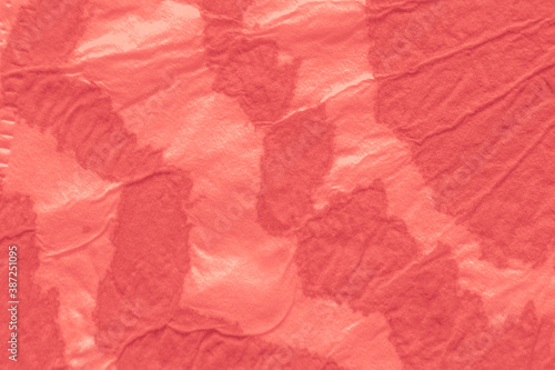 Dyed Pattern. Valentine Triangular Shibori. 