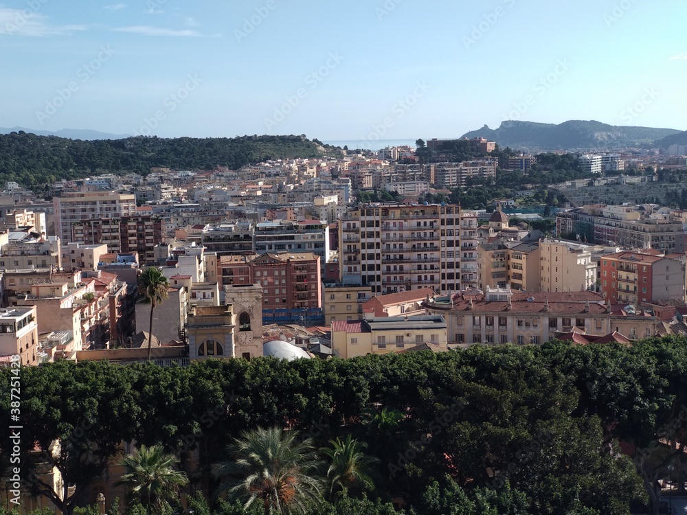 Obraz premium Top view of the city of Cagliari 
