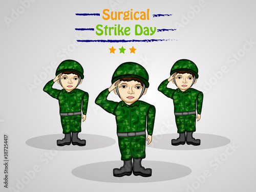 Illustration of Background for Surgical Strike Day India



