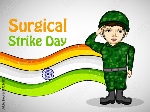 Illustration of Background for Surgical Strike Day India



