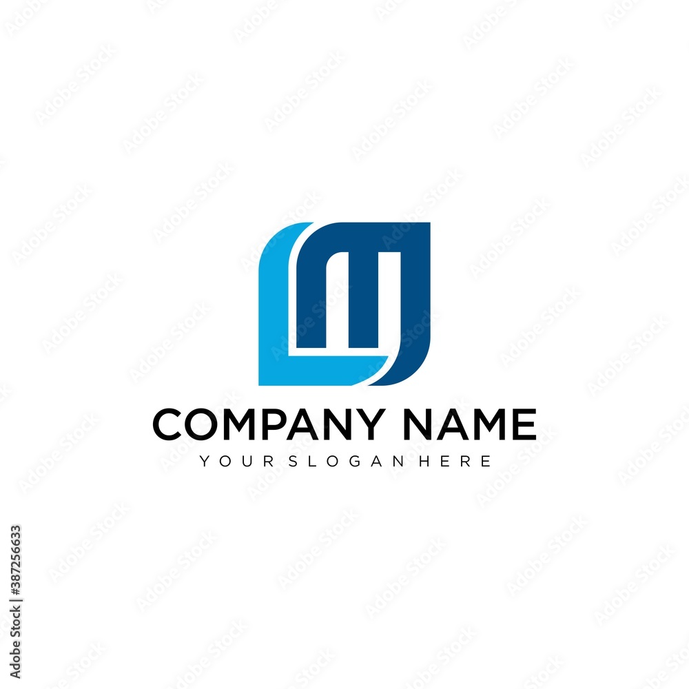 Letter LM line logo design. Linear creative minimal monochrome monogram symbol. Universal elegant vector sign design. Premium business logotype. Graphic alphabet symbol for corporate business identity