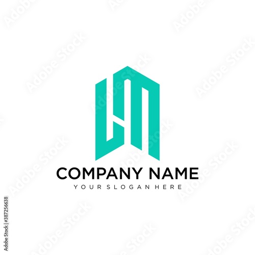 Letter LM line logo design. Linear creative minimal monochrome monogram symbol. Universal elegant vector sign design. Premium business logotype. Graphic alphabet symbol for corporate business identity