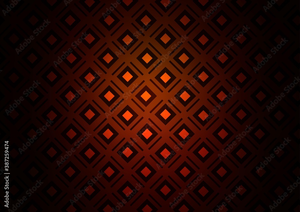 Dark Orange vector background with lines, rhombuses. Dark Orange vector background with lines, rhombuses.
