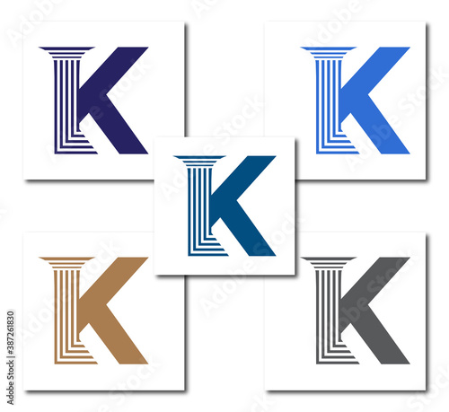 K Law Firm Logo Design Concept