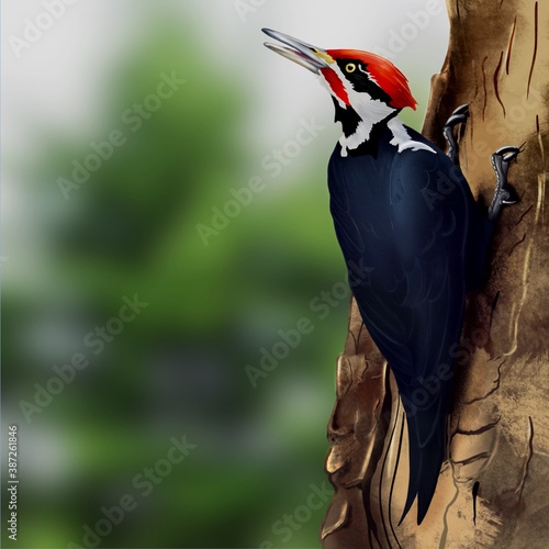 Pileated woodpecker  photo