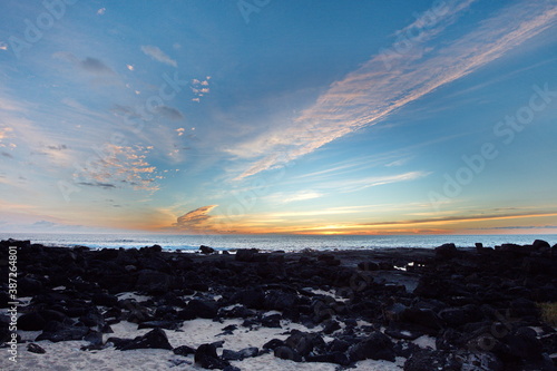 sunset over the lake