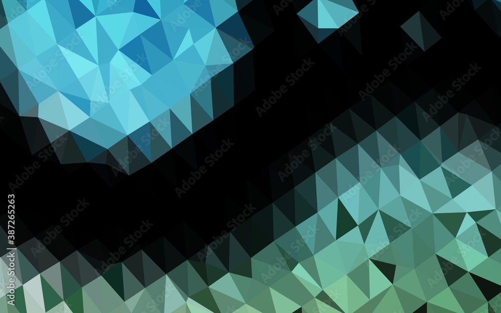 Light BLUE vector blurry triangle template. Light BLUE vector blurry triangle template.