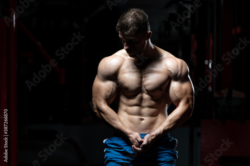 Strong Bodybuilder With Six Pack