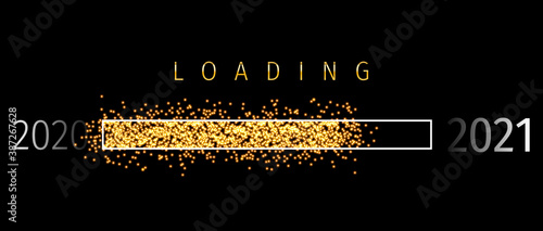 Loading 2021 (Ladebalken 2021) - Loading Bar 2021. Loading 2001 New Year - New Year Countdown 2021 Vector. New Year 2021 Greetings Loading.