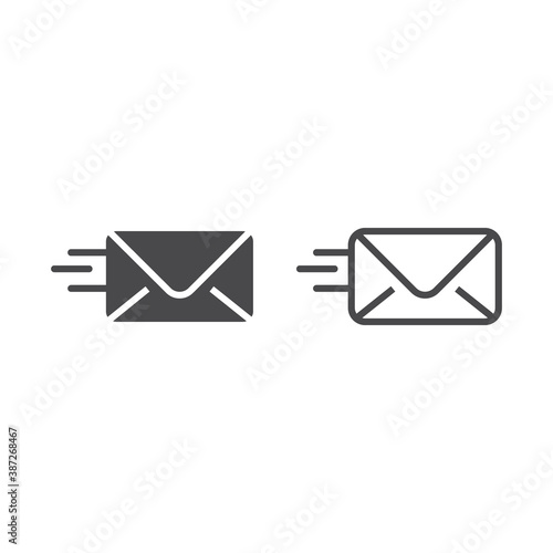 Mail sending icon symbol vector