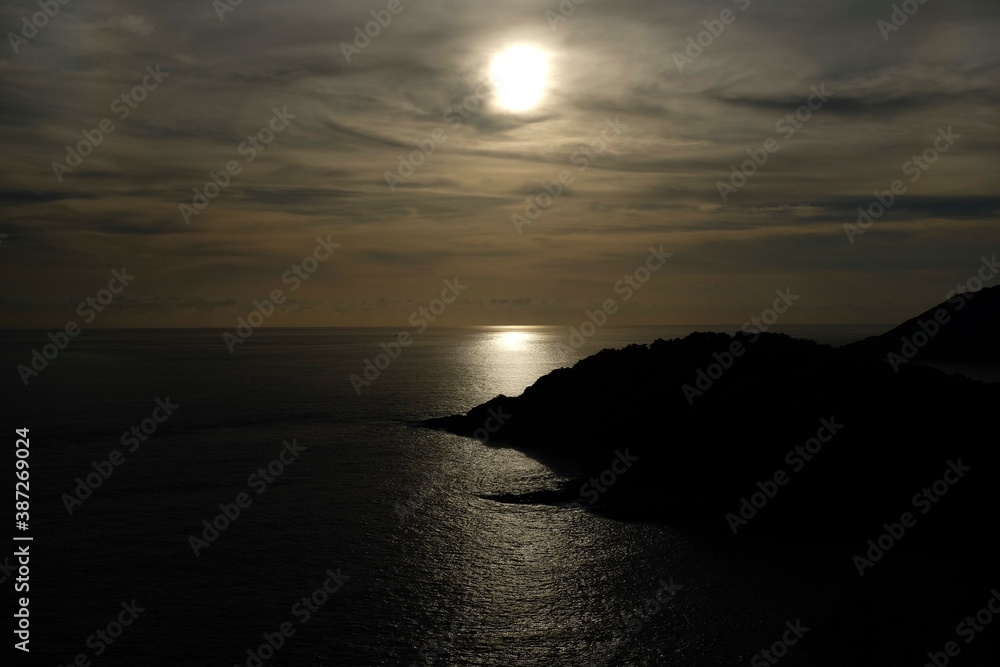 sunset over the sea sunset over the sea