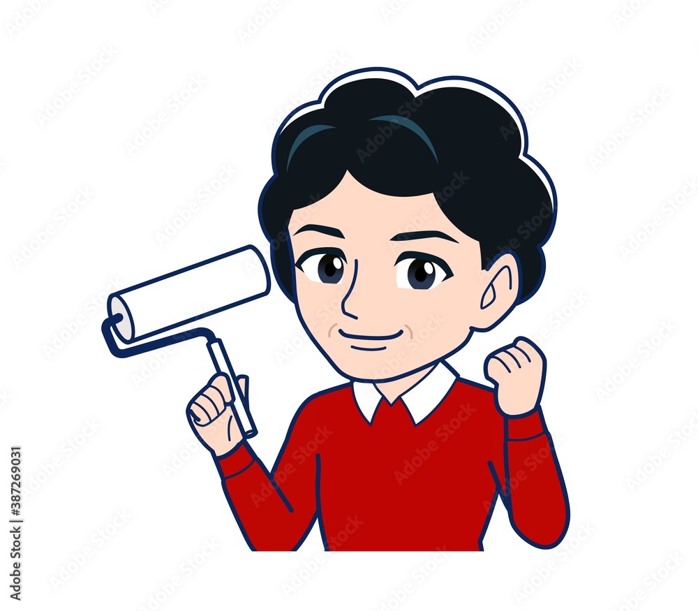 Elderly woman wearing a fashionable perm