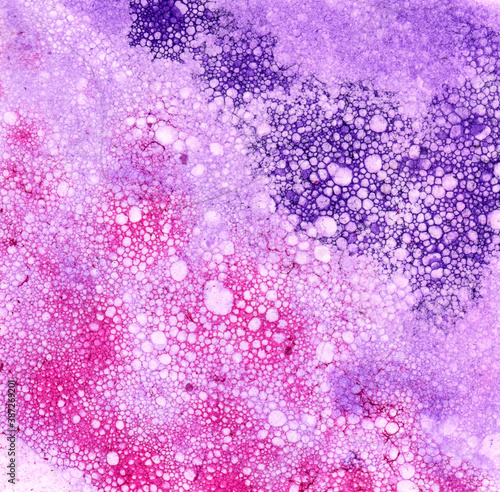  Abstract hand drawn illustration pink soap stains