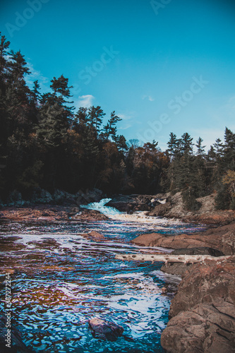 mountain river in the morning