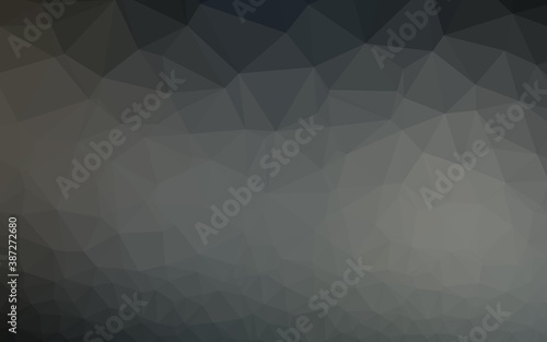 Dark Black vector polygon abstract layout.