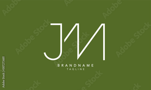 Alphabet letters Initials Monogram logo JM, MJ, J and M