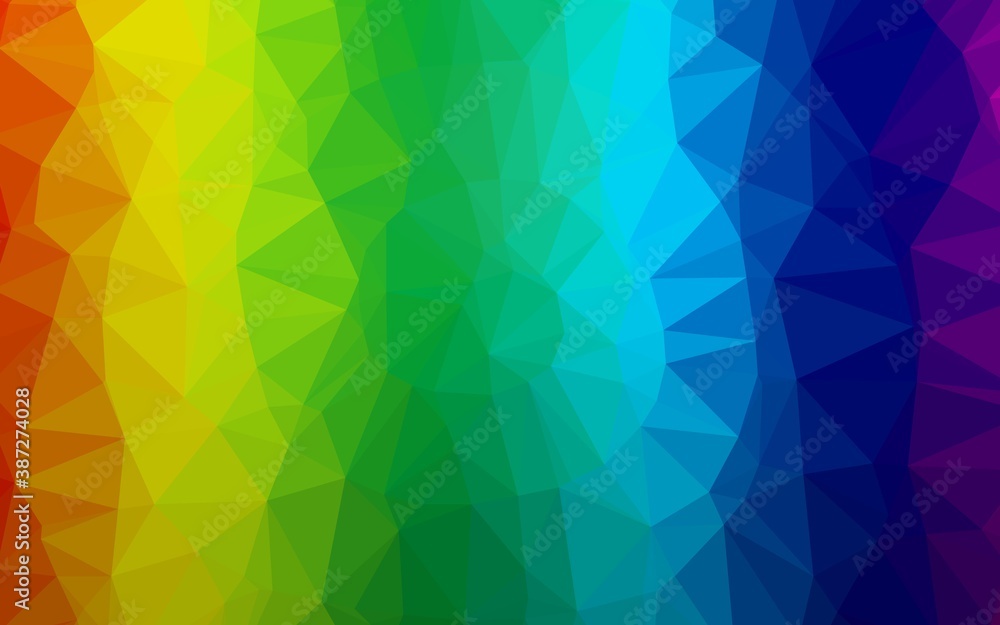 Light Multicolor, Rainbow vector blurry triangle template.