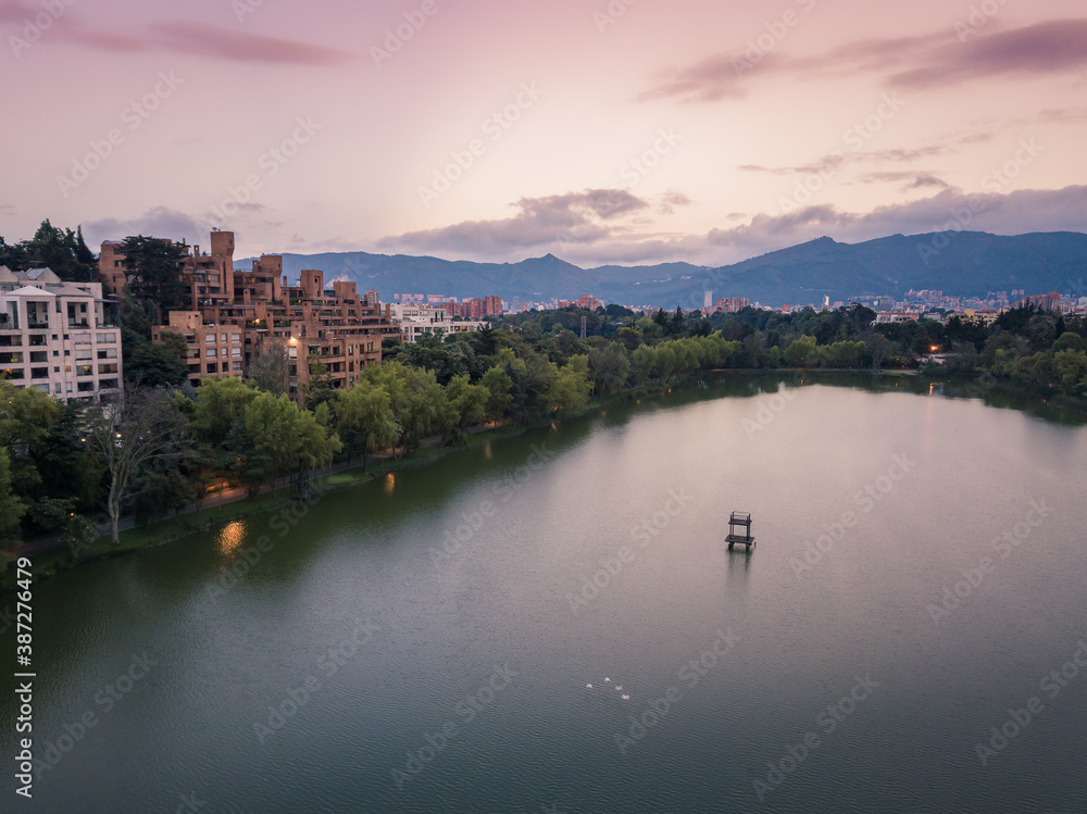 Naklejka premium Lake drone photo