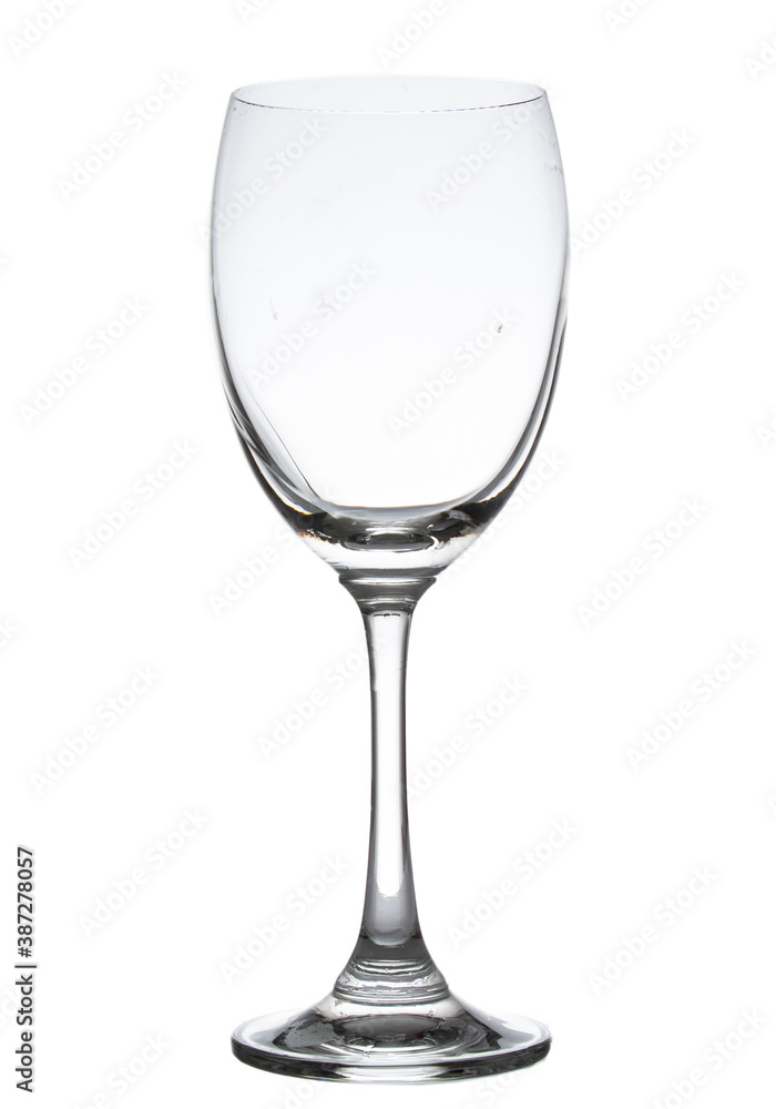 empty glass water isolated on white background clipping path