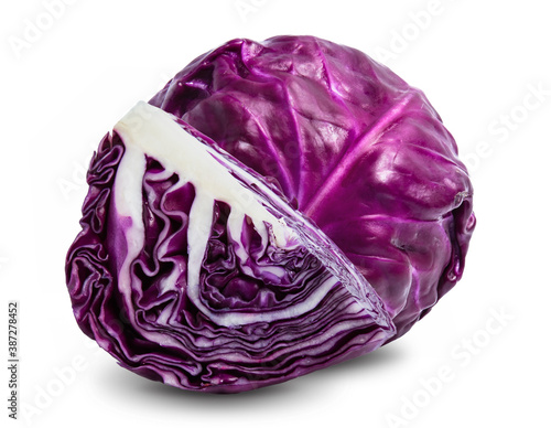 red cabbage vegetable  isolated on white background