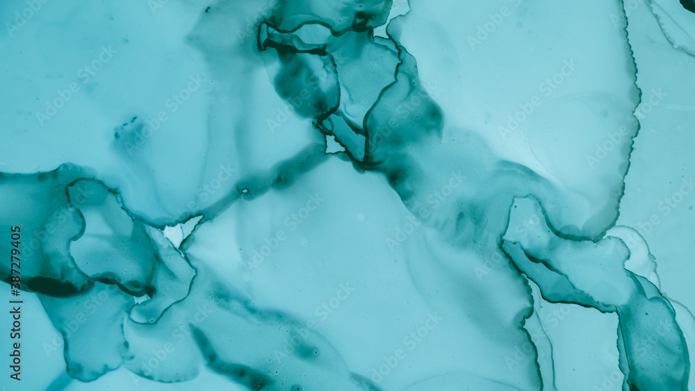 Fototapeta Pastel Fluid Water. Blue Smoke Fashion 