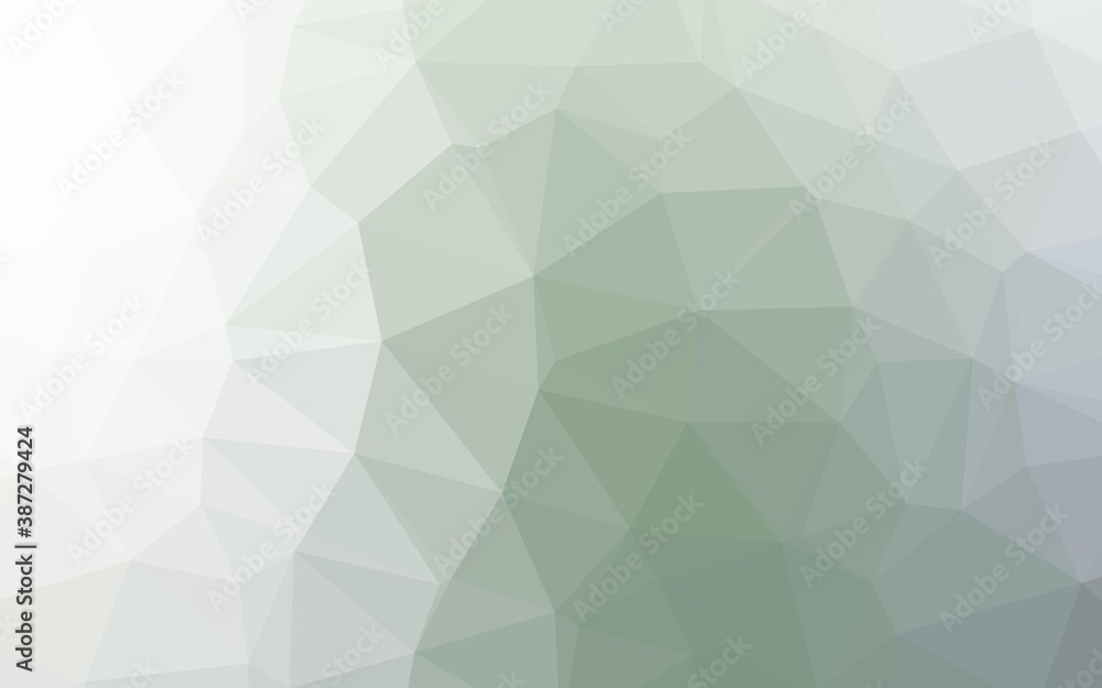 Light Green vector polygonal background.