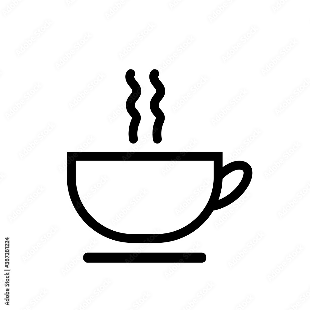 Coffee plastic cup on outline and thin line icon isolated on white background EPS Vector Coffee plastic cup on outline and thin line icon isolated on white background EPS Vector