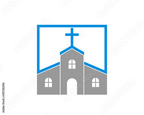 Church with square shape logo
