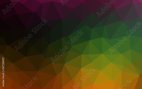 Dark Multicolor, Rainbow vector abstract polygonal texture.