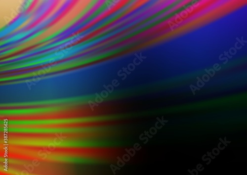 Dark Multicolor, Rainbow vector modern bokeh pattern.