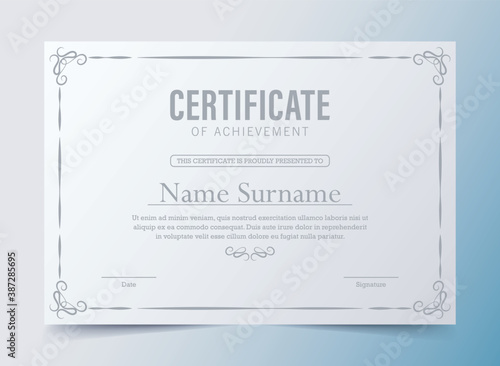 certificate of achievement template