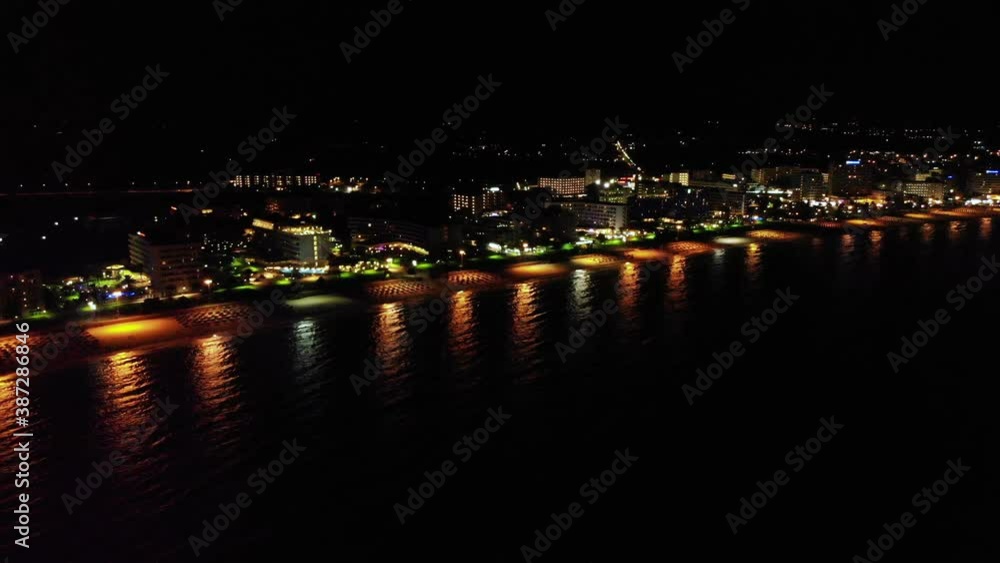 Nightlife lights of Mallorca island city Spain wide Nightlife lights of Mallorca island city Spain wide