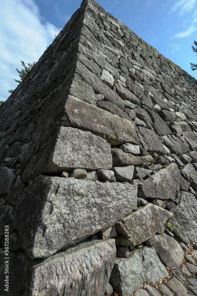 伊賀上野筒井城跡の石垣