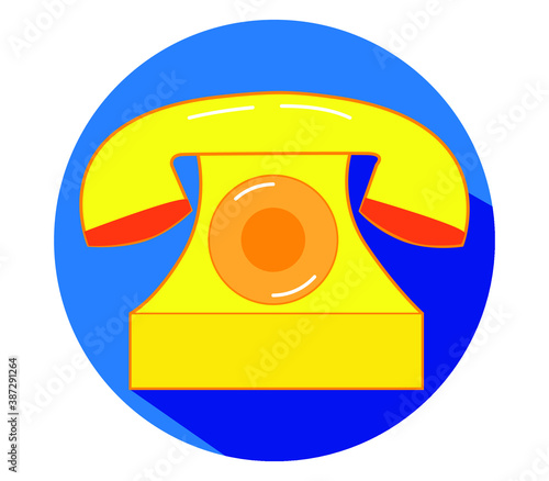 ilustrasi of graphic vector home phone icon