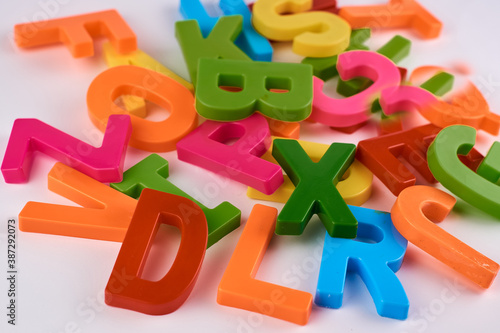 set of alphabets colored toys images