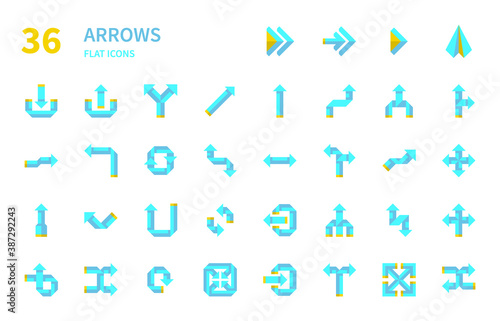Arrows icons for website, application, printing, document, poster design, etc.