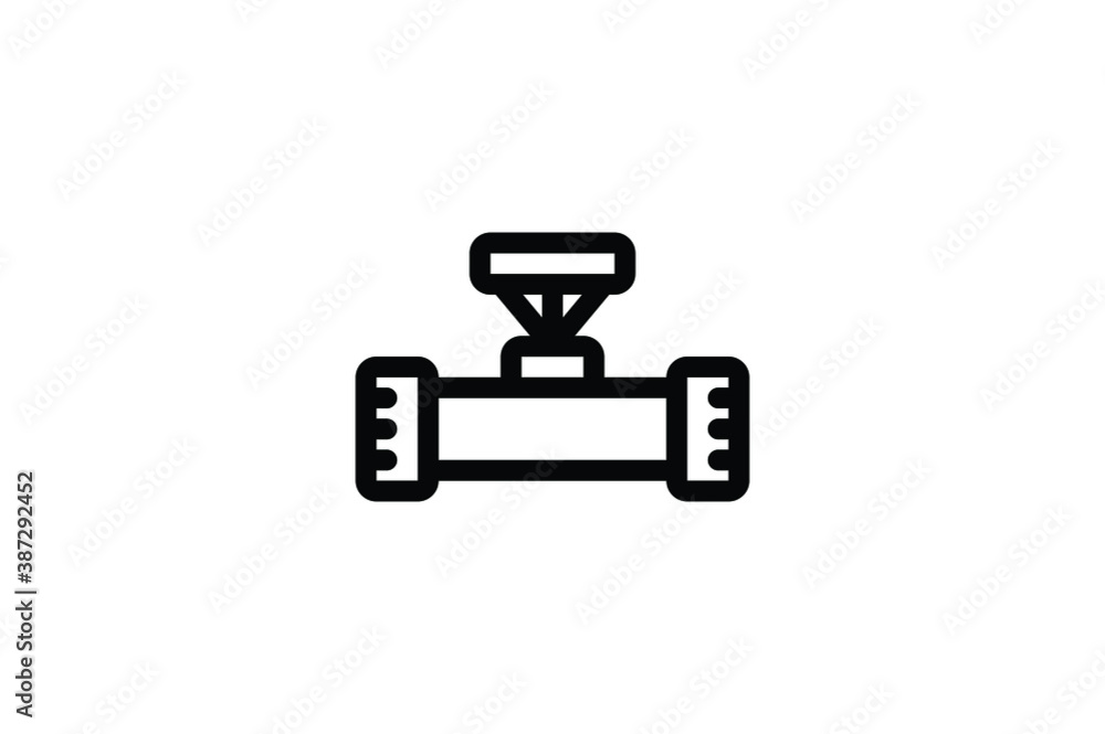 Hand Tool Outline Icon - Water Opener Wheel Hand Tool Outline Icon - Water Opener Wheel
